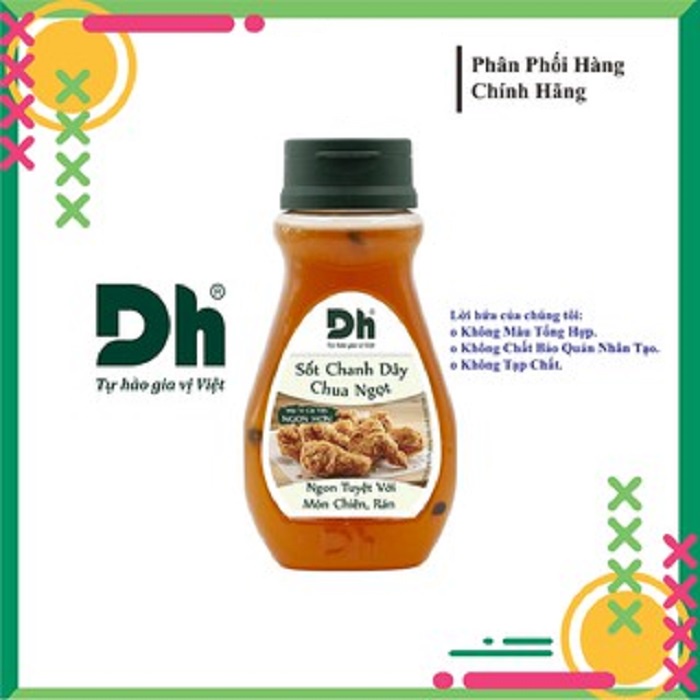 [ Combo 2 hũ] Sốt Chanh Dây Chua Ngọt Dh Foods 200gr một loại gia vị tuyệt vời dùng để chấm rau củ, các món thịt nướng.