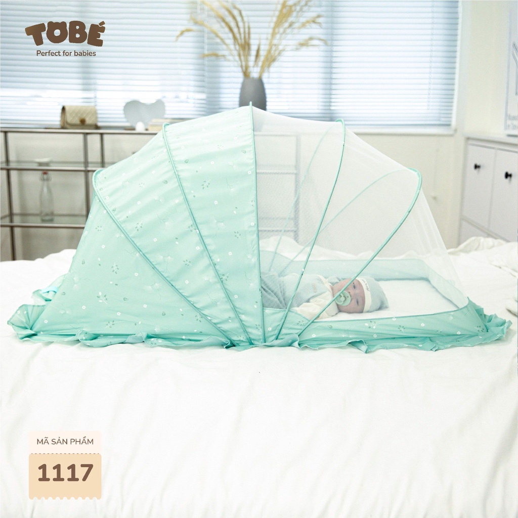 Màn Chụp Gấp Gọn TOBÉ Chất Liệu Vải Cao Cấp Cùng Lưới 3D Mềm Mại Thoáng Khí Khung Sườn Cứng Cáp, An Toàn Cho Bé