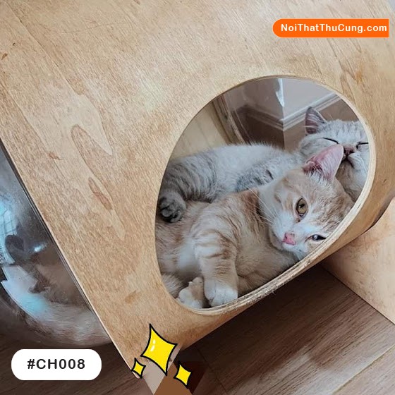 Nhà phi hành gia hai mặt cầu cho mèo PetZou CH008 - Cat Spaceship - Nội Thất Thú Cưng