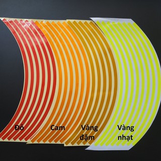Bộ tem dán vành phản quang ô tô,xe máy