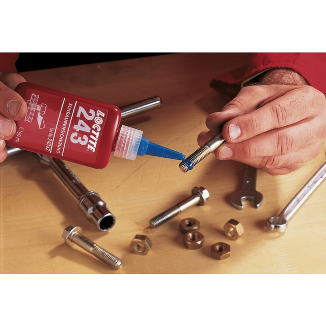 KEO DÁN KHÓA REN MÀU XANH LOCTITE 243 MEDIUM STRENGTH OIL TOLERANT THREADLOCKER 50ML