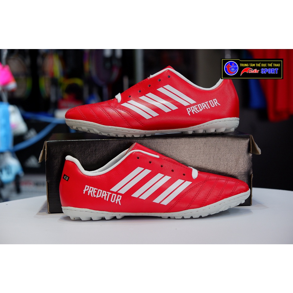 Giày đá bóng Predartor đế su -đỏ sọc trắng(size39-43)
