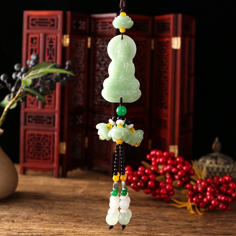 Dây treo kính hậu xe ô tô xe hơi. Khánh treo phong thủy xe hơi, ô tô
