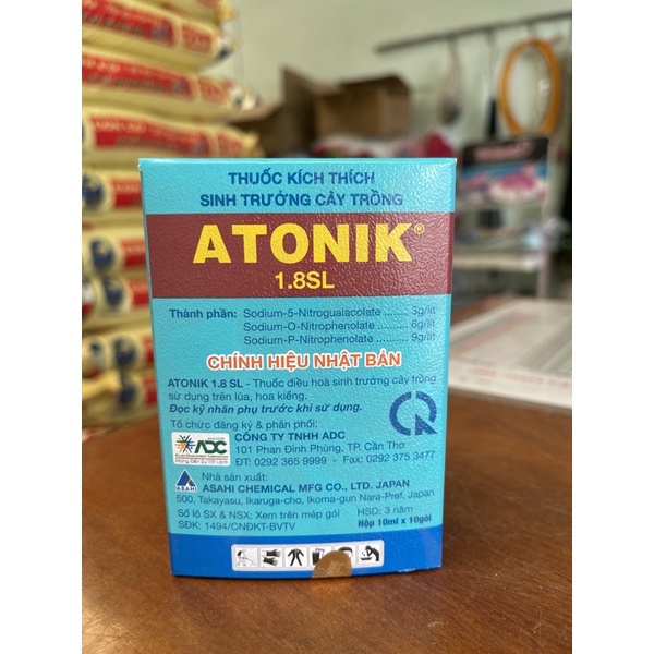 ATONIK 1.8SL kích thích sinh trưởng cây trồng sử dụng trên rau, lúa và hoa kiểng gói 10ml