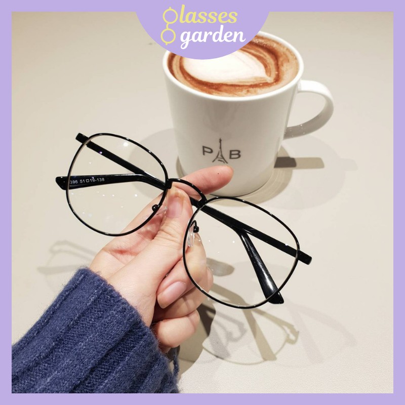 Gọng kính cận thời trang nam nữ, kim loại dáng to Glasses Garden 9396 - Có lắp mắt  theo yêu cầu