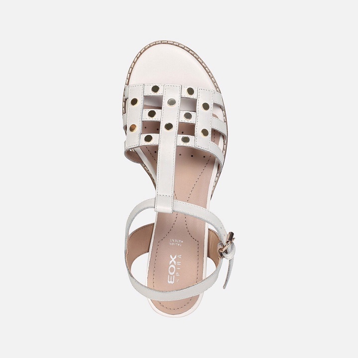 Giày Cao Gót Nữ GEOX D SOZY MID B - Trắng