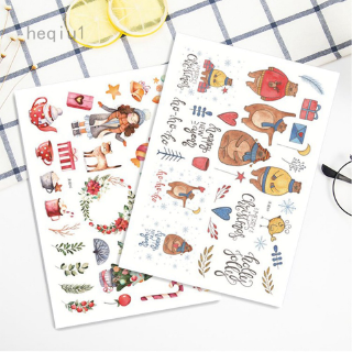 1 Nhãn Dán Hình Ông Già Noel / Người Tuyết / Ông Già Noel Trang Trí Sổ Tay Nhật Ký DIY