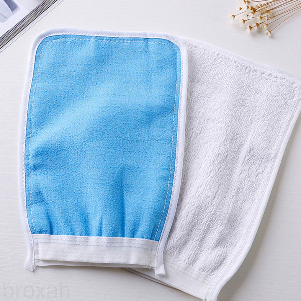 Set 2 Găng Tay Tắm Hình Chữ Nhật Màu Sắc Ngẫu Nhiên