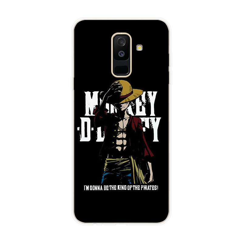 Ốp Lưng Samsung Galaxy A6 A6+ Plus A7 A8 A8+ Plus A9 2018 TPU mềm Case One Piece Black