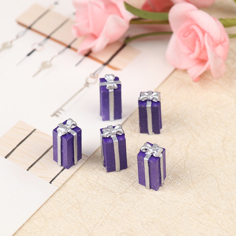 Bộ 5 Hộp Quà Mini Tỉ Lệ 1 / 12 Trang Trí Nhà Búp Bê