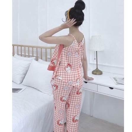 Đồ Bộ Mặc Nhà Lụa Mango Cao Cấp Mẫu Yếm Siêu XinhGiảm 10K Đơn 200K