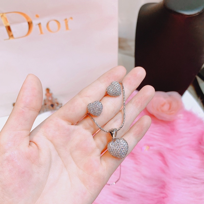 bộ trang sức trái tim hàng loại 1