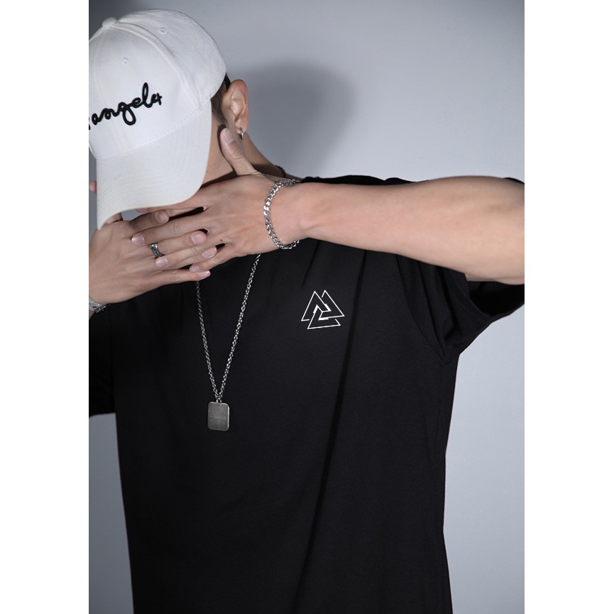 Áo thun unisex tay lỡ in CHÓ SÓI phản quang phát sáng