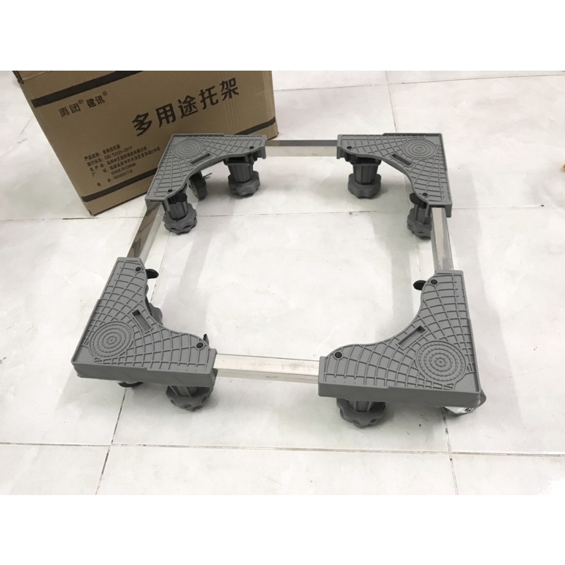Chân đế máy giặt, tủ lạnh 8 đế 4 bánh xe chống rung cao cấp