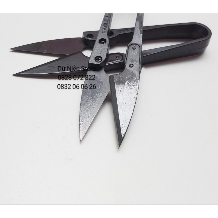 Combo 12 Cây Kéo Bấm Chỉ Cán Nhựa Đen Lưỡi Đen Tốt &amp; Thường.