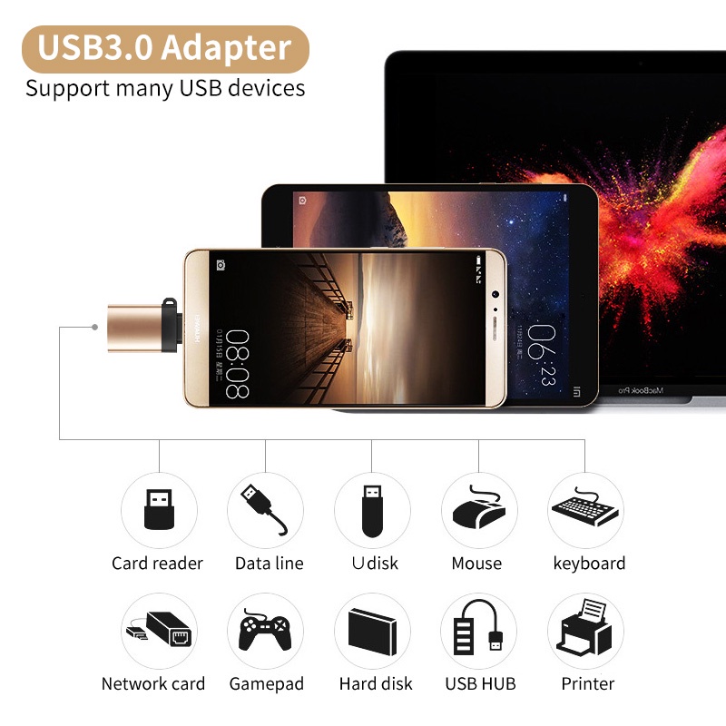 Đầu chuyển đổi Ankndo từ Micro USB 3.0 OTG sang Type-C cho điện thoại Android