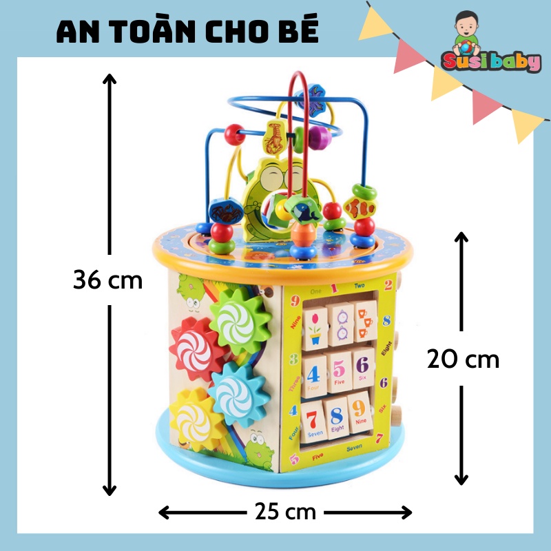 [Freeship] Hộp đồ chơi trí tuệ 8in1 lập phương đa năng phát triển kỹ năng cho bé
