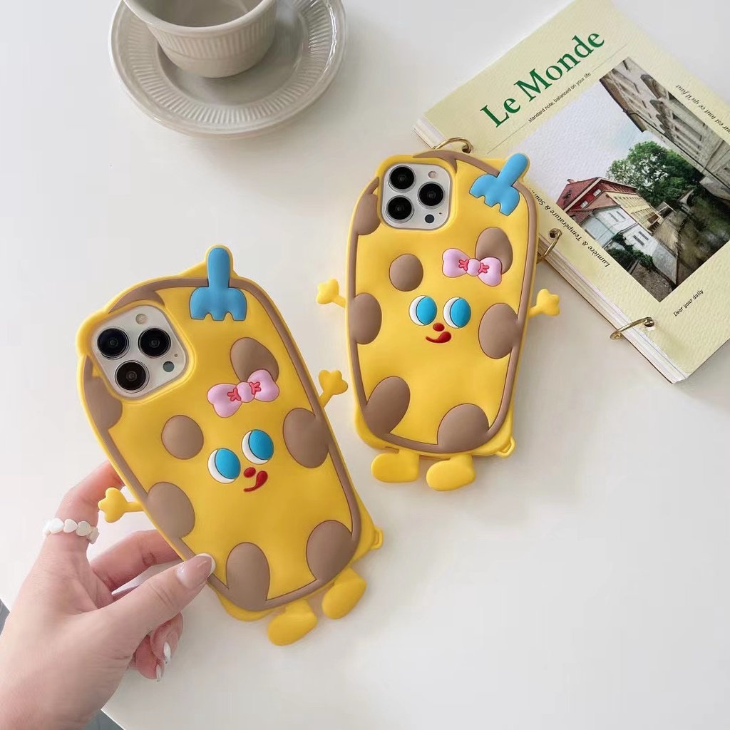 Ốp Điện Thoại Silicon Mềm Họa Tiết Quái Vật Nhỏ Dễ Thương Cho Iphone 13 pro max 12 pro max 11 pro max