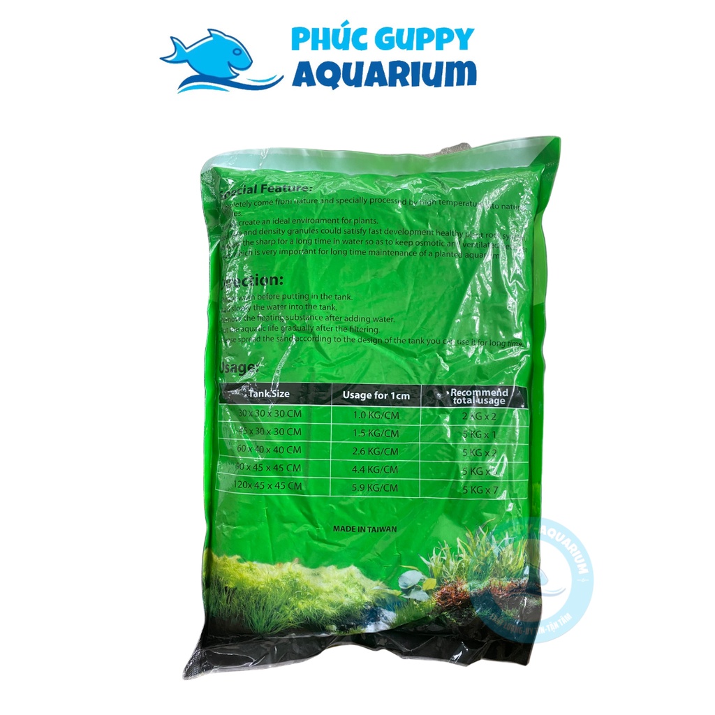 Phân Nền Đài Loan Aquafy's Plant Substrate Sand Dùng Cho Bể Thủy Sinh