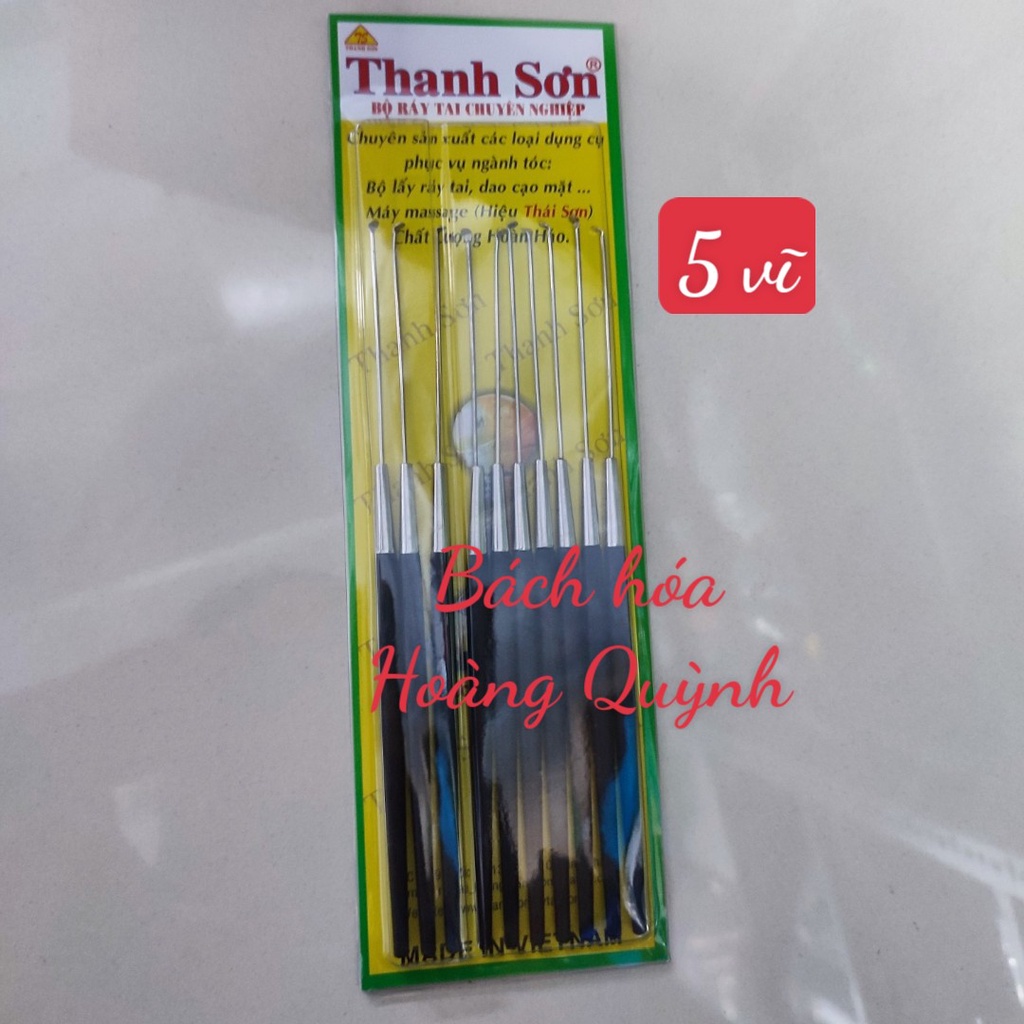 Combo 5 vĩ móc tai bộ Thanh Sơn + 5 vĩ móc ráy tai cán đen Thanh Sơn