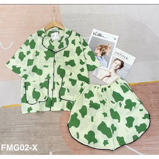 Bộ ngủ Pijama cộc BÒ SỮA lụa Mango siêu mềm mát hot hit (nhiều mẫu)