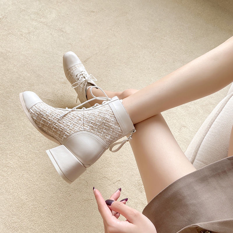 Giày Boot Martin Cổ Ngắn Đế Dày Phong Cách Anh Quốc Thời Trang Thu Đông Mới