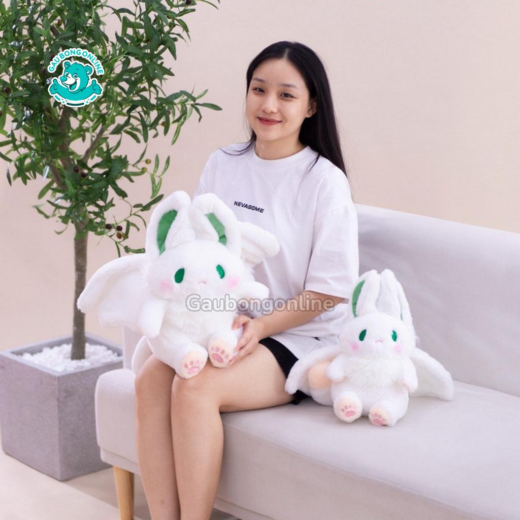 Gấu Bông Thỏ Dơi Trắng Dễ Thương, Thú Nhồi Bông Dơi Cánh Dài Dễ Thương Dành Cho Bé, Gấu Bông Online Cao Cấp