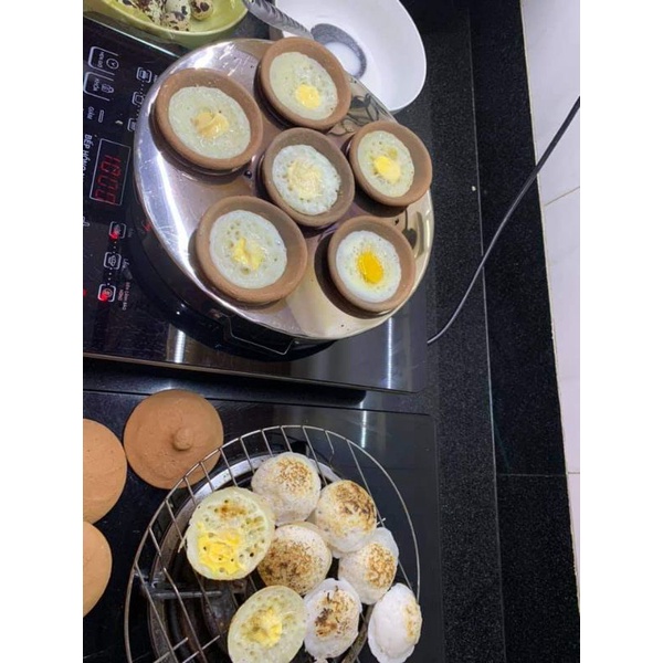 Khuôn bánh căn inox 6 chén