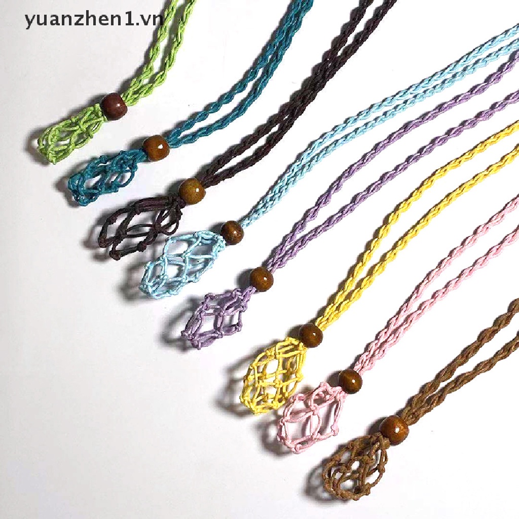 Vòng cổ mặt đá thạch anh tự nhiên có giá đỡ