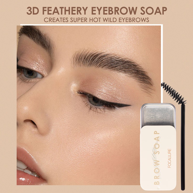 Set sáp kẻ lông mày 3D bút kẻ mắt mascara FOCALLURE tạo kiểu tự nhiên chống thấm nước lâu trôi dành cho trang điểm
