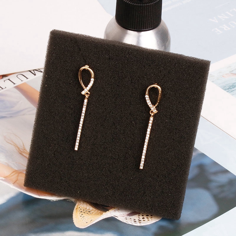 Bông Tai Bạc 925 Đính Đá Phong Cách Hàn Quốc Cho Nữ