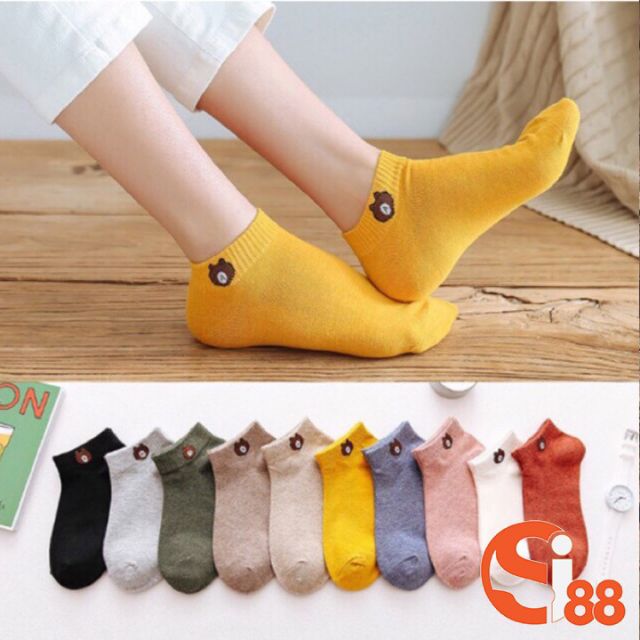 Tất gấu broun dễ thương