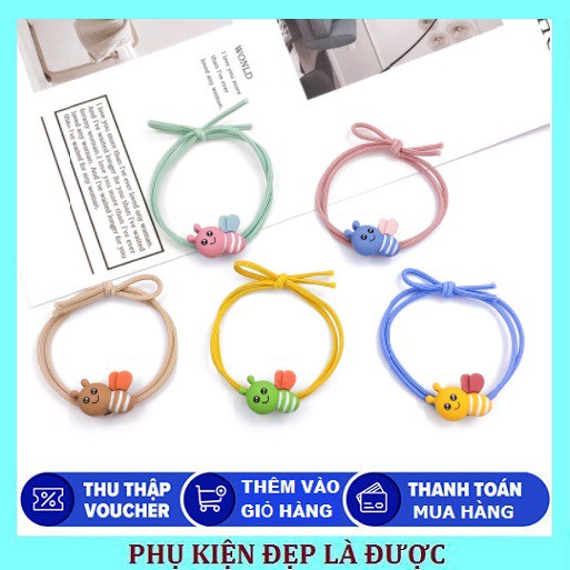 Thun Cột Tóc Hình Con Ong Style Hàn Quốc Hot Trend (Tùy Chọn Màu)
