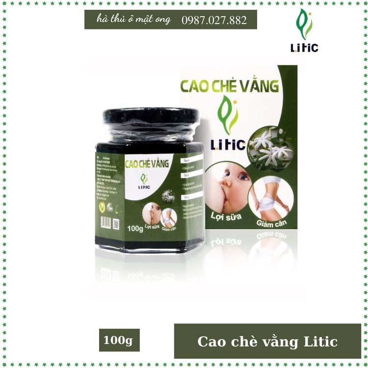 Cao chè vằng LITIC 100g giảm cân, lợi sữa, giúp ngủ ngon, ổn định huyết áp, mát gan, thơm sữa LTCCV126