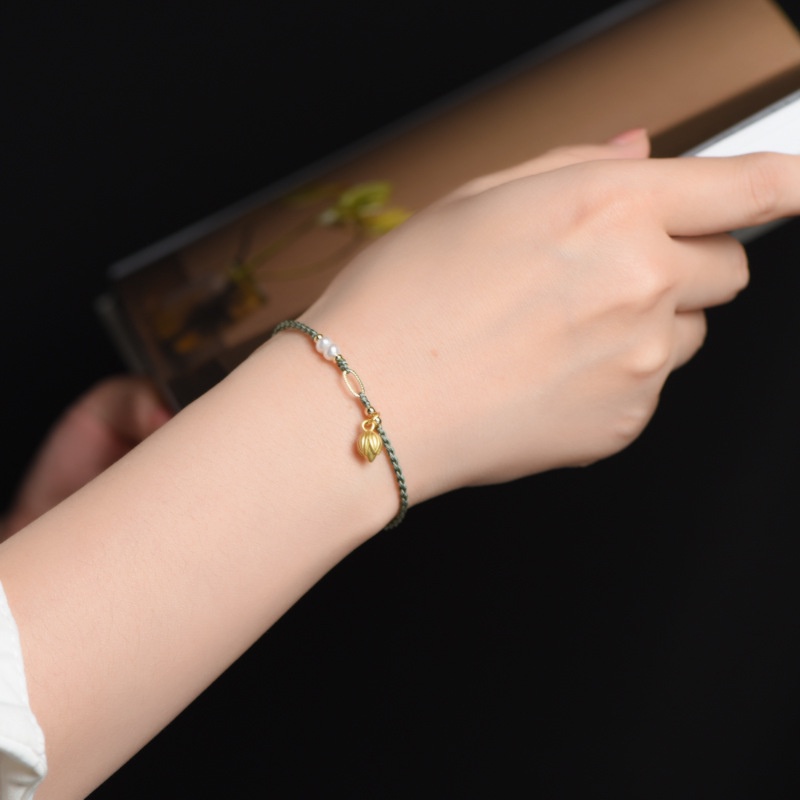 Vòng Tay Bện Dây Đính Hạt Ngọc Trai Tự Nhiên Thời Trang Cho Nữ | BigBuy360 - bigbuy360.vn