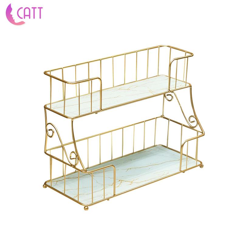 [Dadada1] Kệ Đựng Đồ Trang Điểm / Nước Hoa / Dầu Gội / Đầm / Nhà Tắm 2 Tầng Sắp Xếp Gọn Gàng