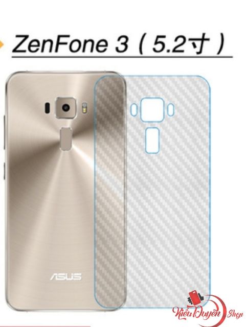 Dán lưng Carbon Asus Zenfone 3 ZE520KL,Zenfone 3 Max ZC553KL,Zenfone 3 Max ZC520TL,Zenfone 4 Max Pro ZC554KL