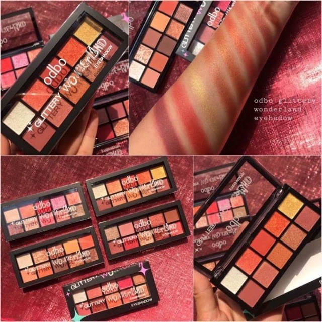 [Auth Thái] Bảng Màu Mắt Odbo Có Nhũ Tông Cam Hồng Đất Wonderland OD283 - Bảng Phấn Mắt Odbo Tông Hồng Đất Wonderlan | BigBuy360 - bigbuy360.vn