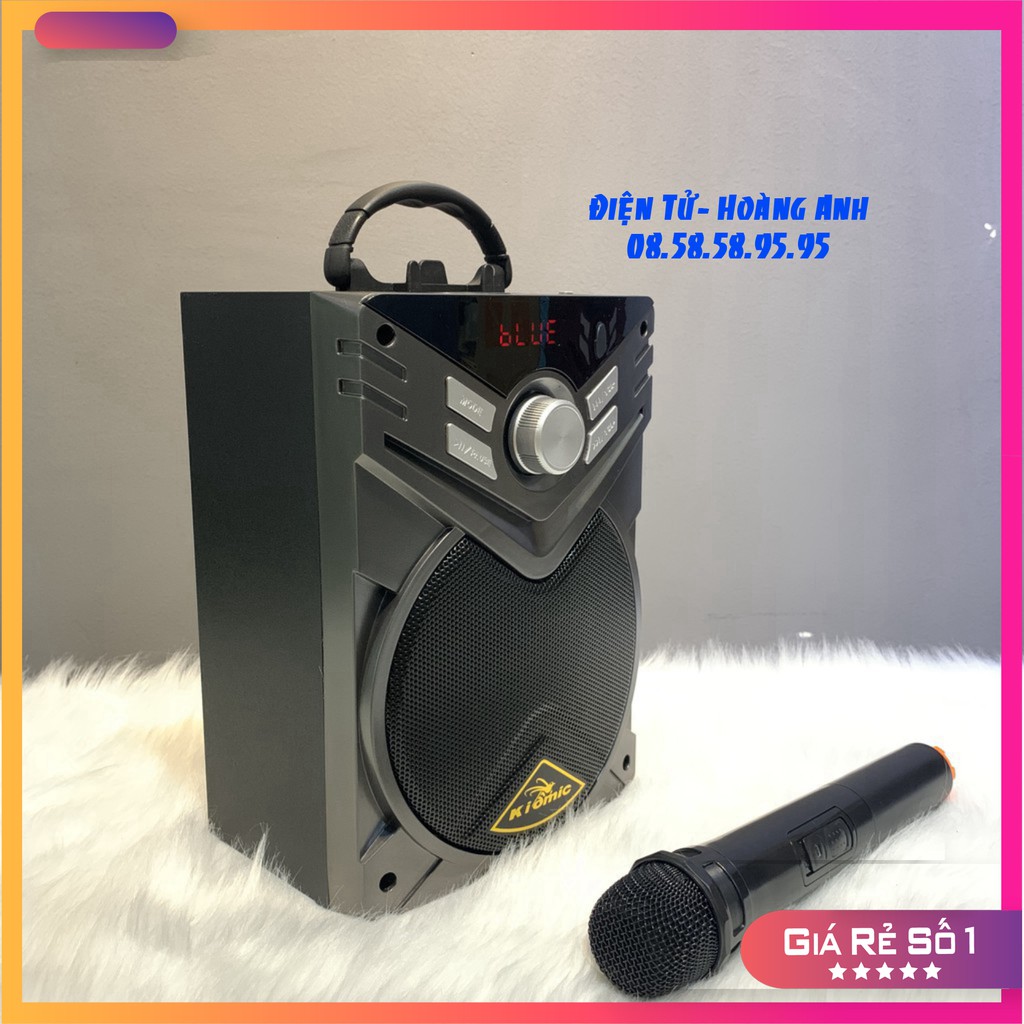 Tặng 1 mic không dây Loa kéo mini Kiomic K56 giá rẻ, loa bluetooth công suất lớn, nghe nhạc hát karaoke cực hay