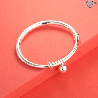 Lắc chân cho bé 🎀FREESHIP🎀 Lắc chân bạc cho bé có chuông khắc tên LTT0030 - Trang Sức TNJ
