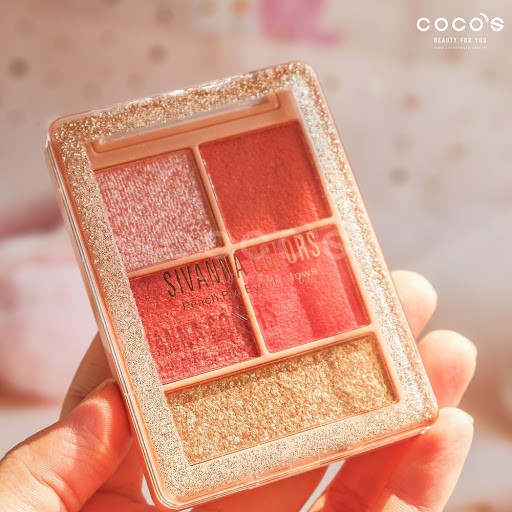 Bảng Màu Mắt Có Nhũ 5 Ô Sivanna Colors Peach Pro Eyeshadow HF6031