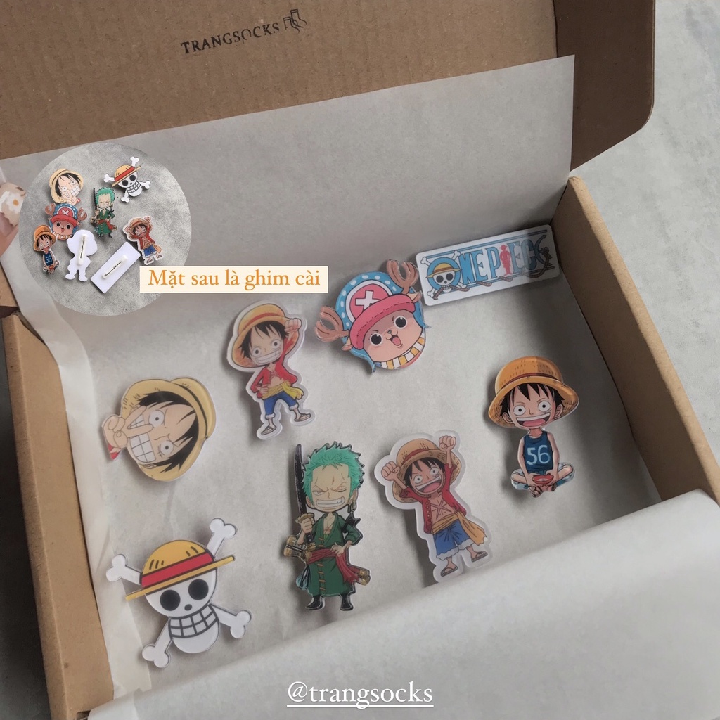 Ghim cài Balo, quần áo hoạ tiết Luffy One Piece