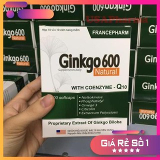 [Thực Phẩm Chức Năng] GINKGO 600 giảm các triệu chứng đau đầu hoa mắt chóng mặt chóng mặt ,rối loạn tiền đình
