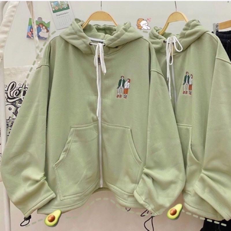 Áo khoác Hoodie Zip LoveMint/ Blue Nam nữ Unisex  Jaystoree