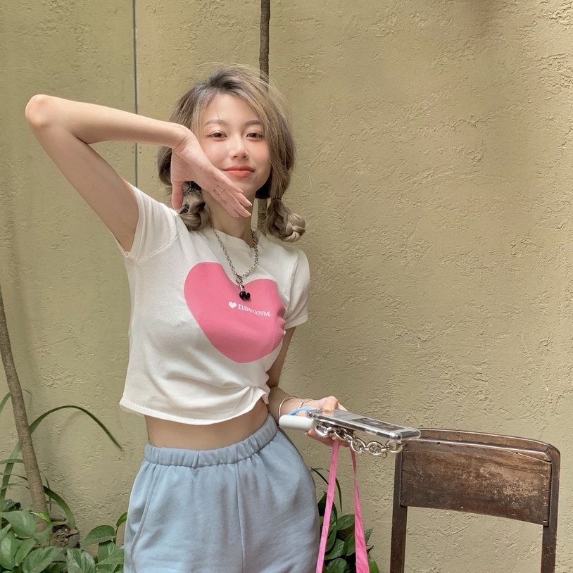 Áo thun ZHELIHANGFEI dáng ôm tay ngắn hở rốn quyến rũ thời trang dành cho nữ