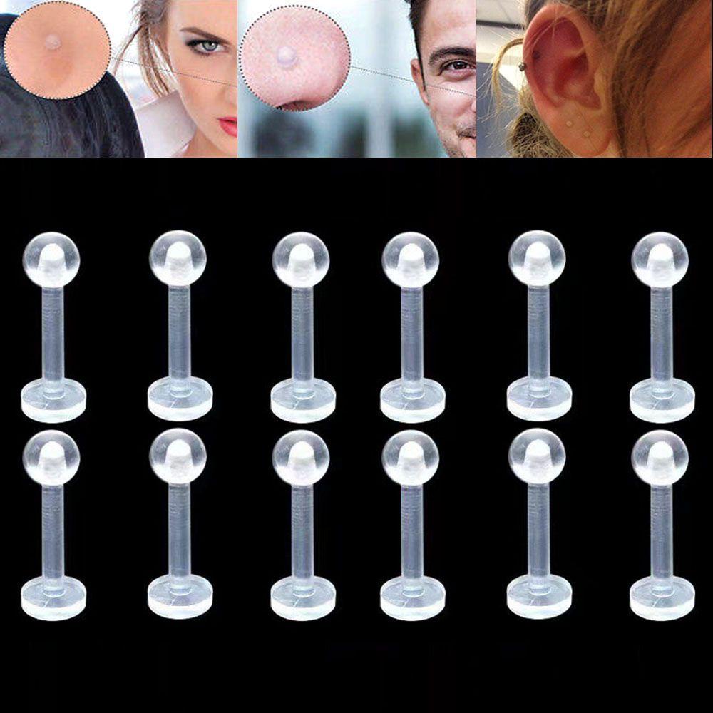Khuyên Xỏ Mũi / Môi Trong Suốt Vô Hình