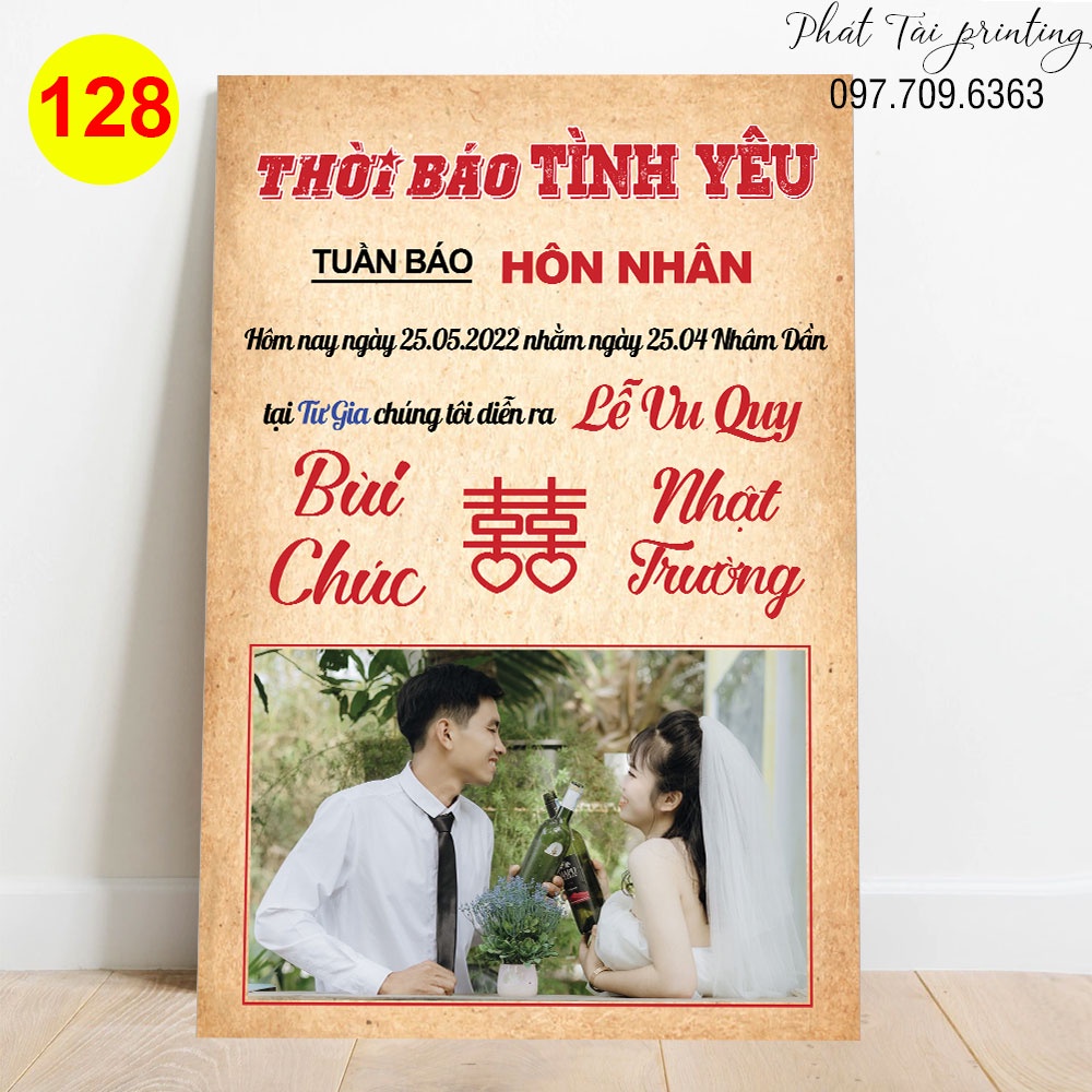 MS 128 - Bảng Welcome trang trí đám cưới