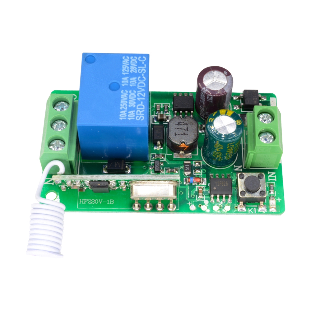 Rơ le điều khiển chuyển mạch Pcbfun 220V 1CH 315MHZ DC máy phát RF không dây từ xa