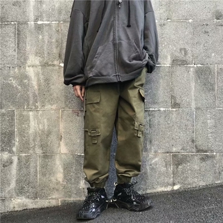 Quần Dài Cargo Ống Rộng Phong Cách Hip Hop Hop Hàn Quốc Thời Trang Cho Nam Và Nữ