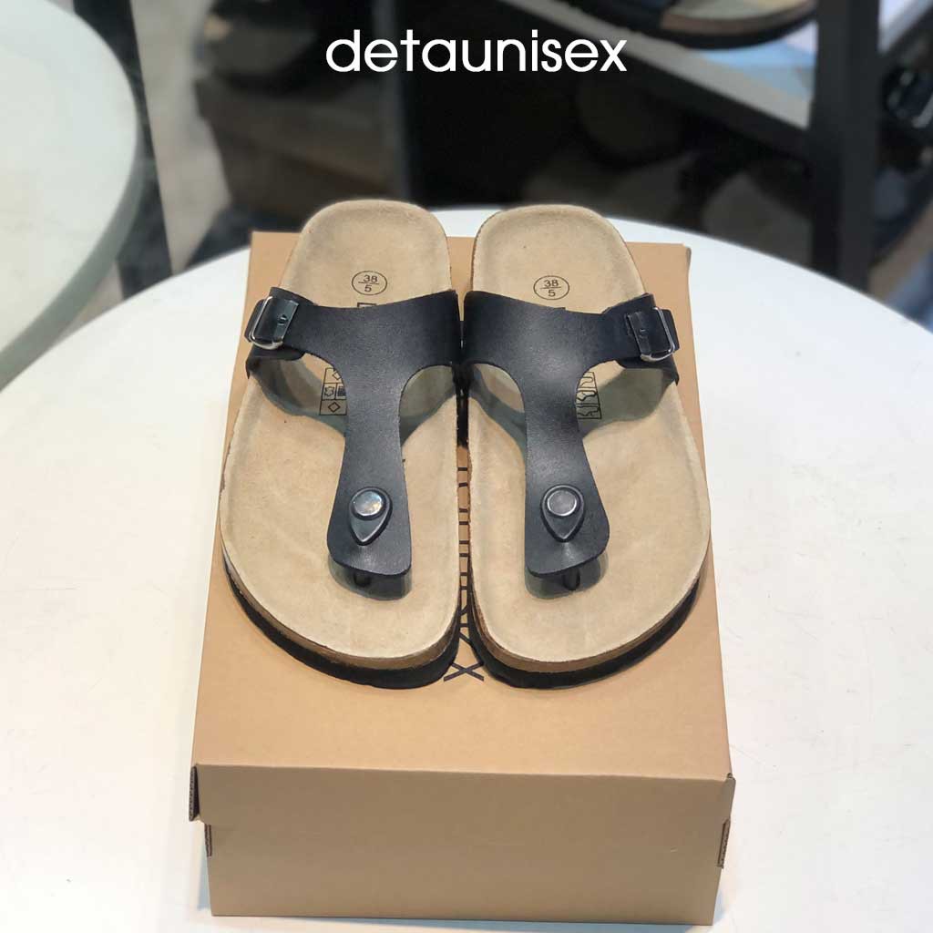 Dép Birken đế trấu kẹp ngón chữ T Detaunisex - DETA11